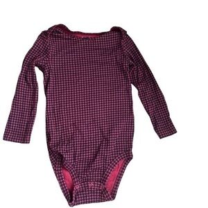 Carter’s Baby Girl Toddler Bodysuit Burgundy Sz 24 months Cotton